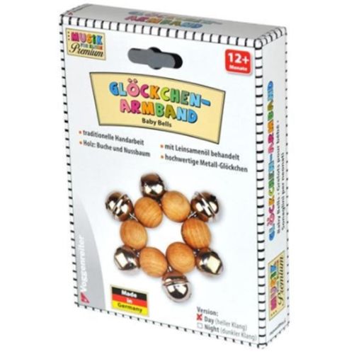 De verpakking van de Voggenreiter bellenarmband voor babyspeelgoed.
